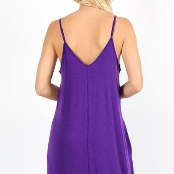Olive Pocket V-Neck Tank Maxi Dress - Picture 6 of 9